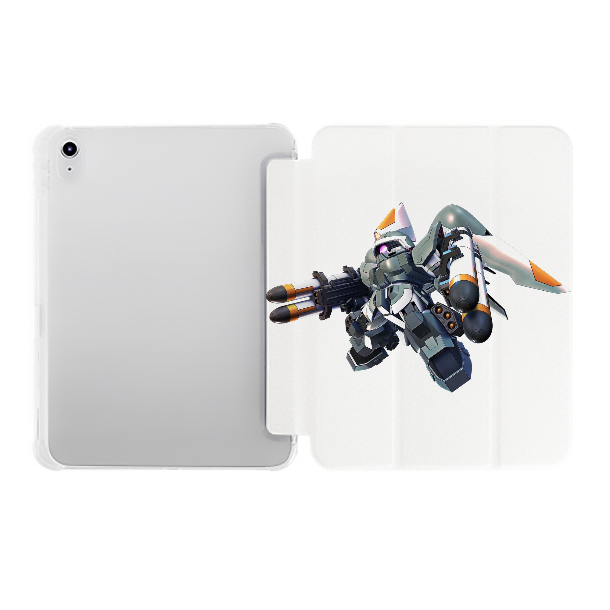 （画像用） 機動戦士ガンダム Mobile Suit Gundam IPad ケース ペン収納付き 三つ折りスタンド PUレザー×シリコン 対応機種9.5/10.5/10.9インチ